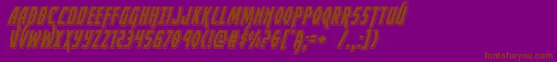 Yankeeclipperpunchital Font – Brown Fonts on Purple Background