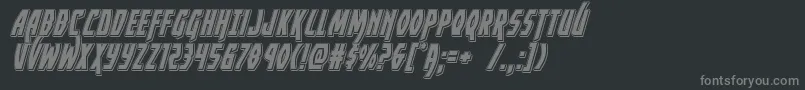 Yankeeclipperpunchital-fontti – harmaat kirjasimet mustalla taustalla