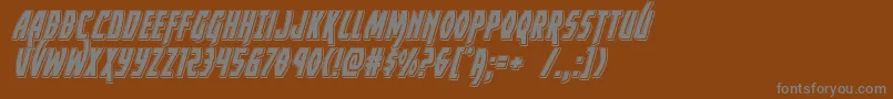 Yankeeclipperpunchital Font – Gray Fonts on Brown Background