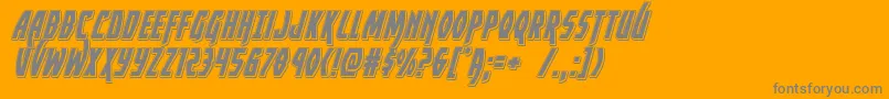 Yankeeclipperpunchital Font – Gray Fonts on Orange Background