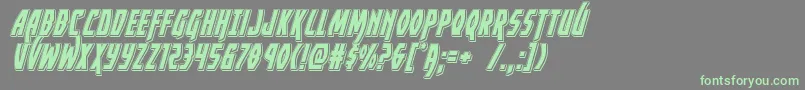 Yankeeclipperpunchital Font – Green Fonts on Gray Background
