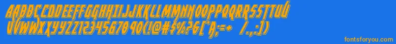Yankeeclipperpunchital Font – Orange Fonts on Blue Background