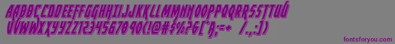 Yankeeclipperpunchital Font – Purple Fonts on Gray Background