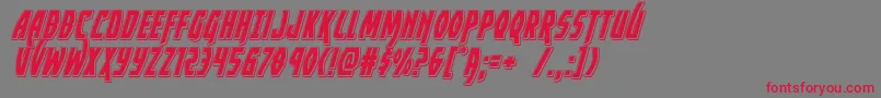 Yankeeclipperpunchital Font – Red Fonts on Gray Background