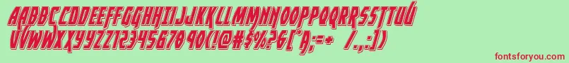 Yankeeclipperpunchital Font – Red Fonts on Green Background