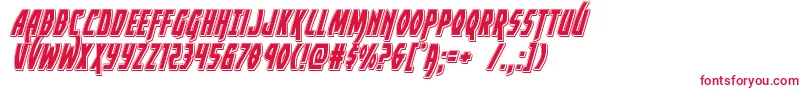 フォントYankeeclipperpunchital – 白い背景に赤い文字