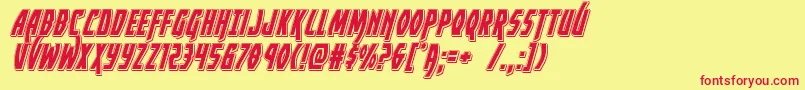 Шрифт Yankeeclipperpunchital – красные шрифты на жёлтом фоне