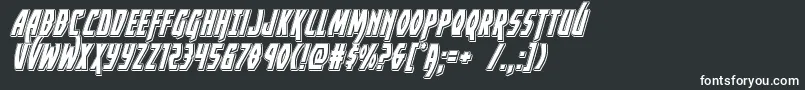 Шрифт Yankeeclipperpunchital – белые шрифты на чёрном фоне