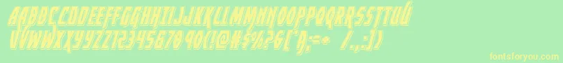 Yankeeclipperpunchital Font – Yellow Fonts on Green Background