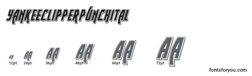Yankeeclipperpunchital Font Sizes