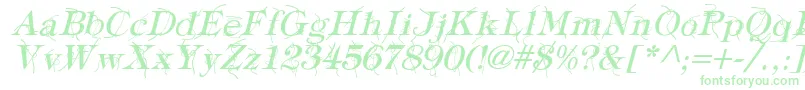 fuente TypographyTiesItalic – Fuentes Verdes Sobre Fondo Blanco