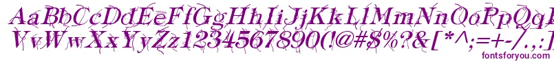 TypographyTiesItalic-Schriftart – Violette Schriften