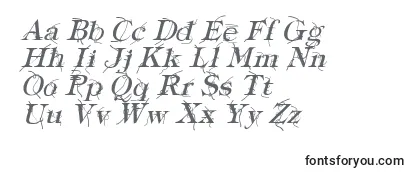 Schriftart TypographyTiesItalic