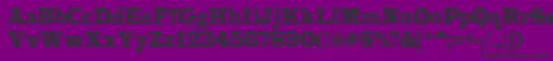 Шрифт LatinorgnrRegular – чёрные шрифты на фиолетовом фоне