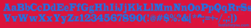 LatinorgnrRegular Font – Blue Fonts on Red Background