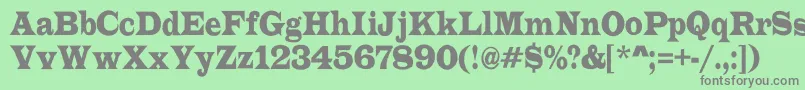 フォントLatinorgnrRegular – 緑の背景に灰色の文字