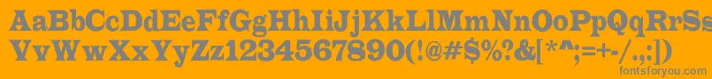 LatinorgnrRegular Font – Gray Fonts on Orange Background