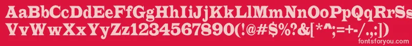 More about LatinorgnrRegular Font LatinorgnrRegular Font – Pink Fonts on Red Background