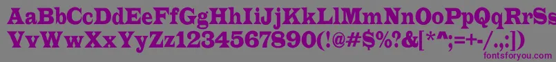 LatinorgnrRegular Font – Purple Fonts on Gray Background