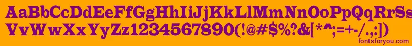 LatinorgnrRegular Font – Purple Fonts on Orange Background