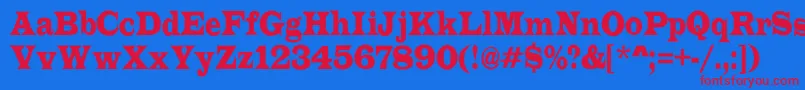 LatinorgnrRegular Font – Red Fonts on Blue Background