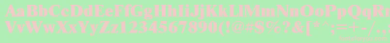 Ptnew9 Font – Pink Fonts on Green Background