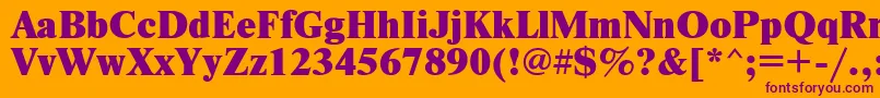 Ptnew9 Font – Purple Fonts on Orange Background