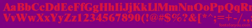 Ptnew9 Font – Red Fonts on Purple Background