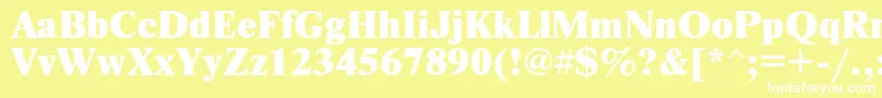 Ptnew9 Font – White Fonts on Yellow Background