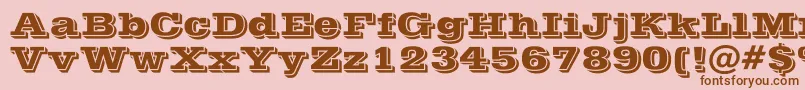 Vinera Font – Brown Fonts on Pink Background