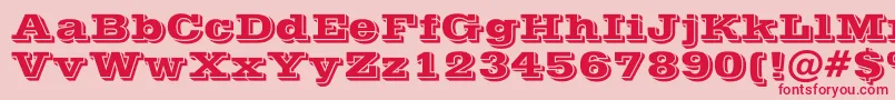 Vinera Font – Red Fonts on Pink Background