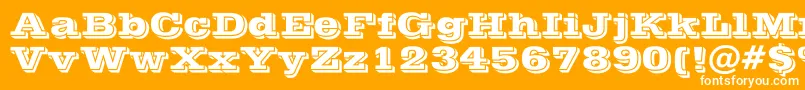 Vinera Font – White Fonts on Orange Background