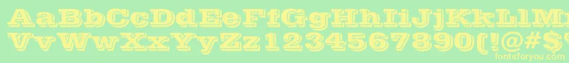 Vinera Font – Yellow Fonts on Green Background