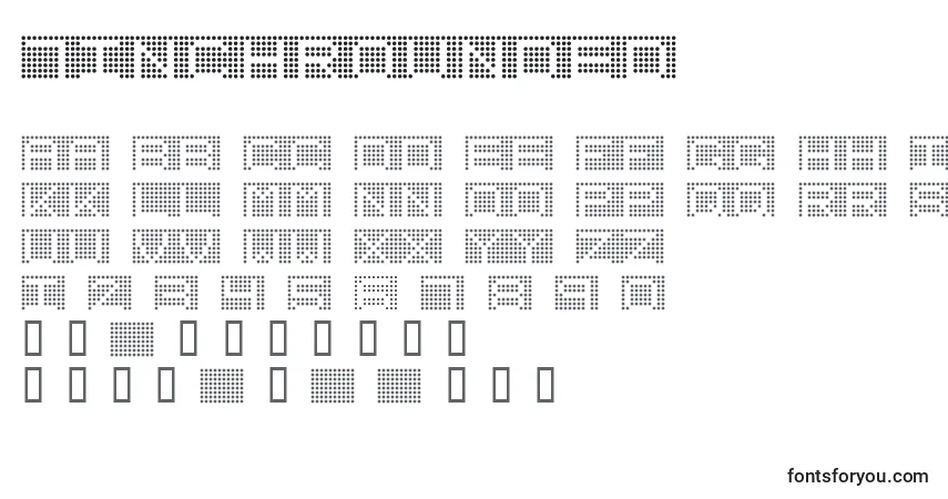 Schriftart 7inchRounded – Alphabet, Zahlen, spezielle Symbole