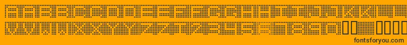 Police 7inchRounded – polices noires sur fond orange