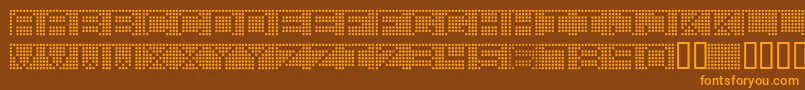 7inchRounded Font – Orange Fonts on Brown Background