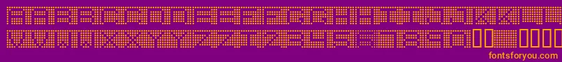 7inchRounded Font – Orange Fonts on Purple Background