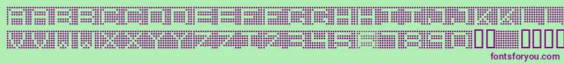 7inchRounded Font – Purple Fonts on Green Background