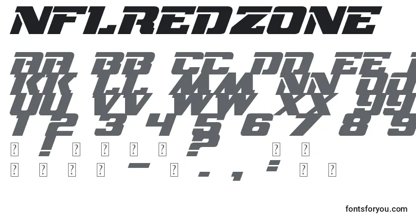 Шрифт NflRedzone – алфавит, цифры, специальные символы