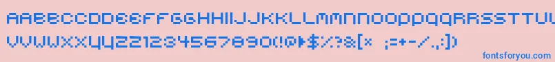 Belmongo-Schriftart – Blaue Schriften auf rosa Hintergrund