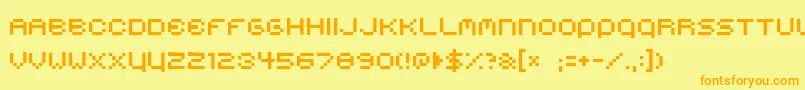 Belmongo Font – Orange Fonts on Yellow Background