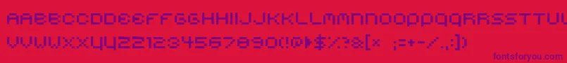 Belmongo-Schriftart – Violette Schriften auf rotem Hintergrund