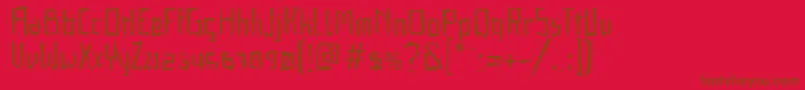 Police GabardinaRegular – polices brunes sur fond rouge