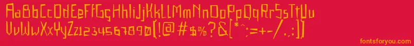 GabardinaRegular Font – Orange Fonts on Red Background
