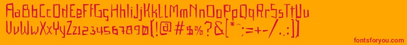 GabardinaRegular Font – Red Fonts on Orange Background