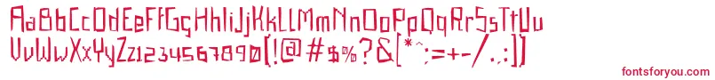 フォントGabardinaRegular – 白い背景に赤い文字
