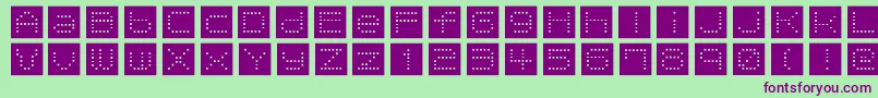 TomatoCoffee Font – Purple Fonts on Green Background