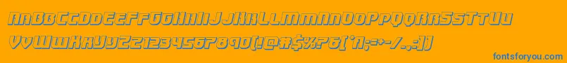 Speedwagon3Dital Font – Blue Fonts on Orange Background