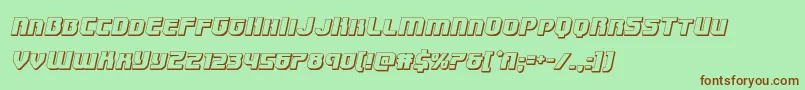 Speedwagon3Dital Font – Brown Fonts on Green Background