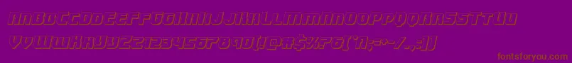 Speedwagon3Dital Font – Brown Fonts on Purple Background